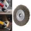125mm Crimped Wheel Drill Brush Metal Derusting Stainless Steel Wheel Brush Crimped Wire Wheel Brush Polishing Rust Removal Tool