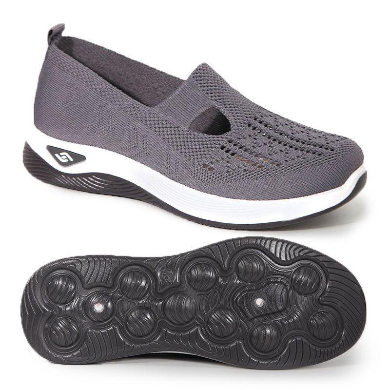 Mom Middle-aged and Elderly Summer Breathable Comfortable Single Soft Sole Casual One-pedal Mesh Childrenshoes