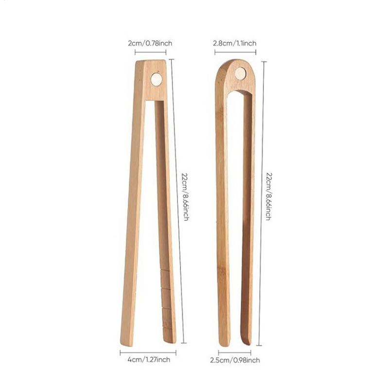 1 шт. Деревянные щипцы для тостера Магнитная подставка Круглая головка Многоразовые Легко моющиеся Кухонные инструменты Посуда для приготовления хлеба
