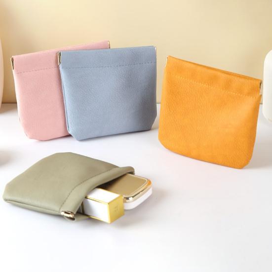 12 шт. Косметичка из искусственной кожи на кнопке, мини-косметичка, водонепроницаемая сумка для хранения, портативная самозапечатывающаяся сумка