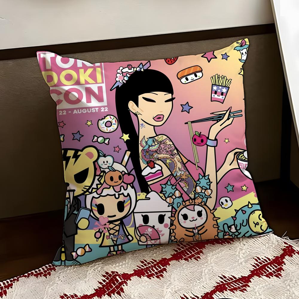 TTokidoki Cushion Cover Reversible Soft Durable Pillow Cover Home Car MultiScene Use for Daily Comfort