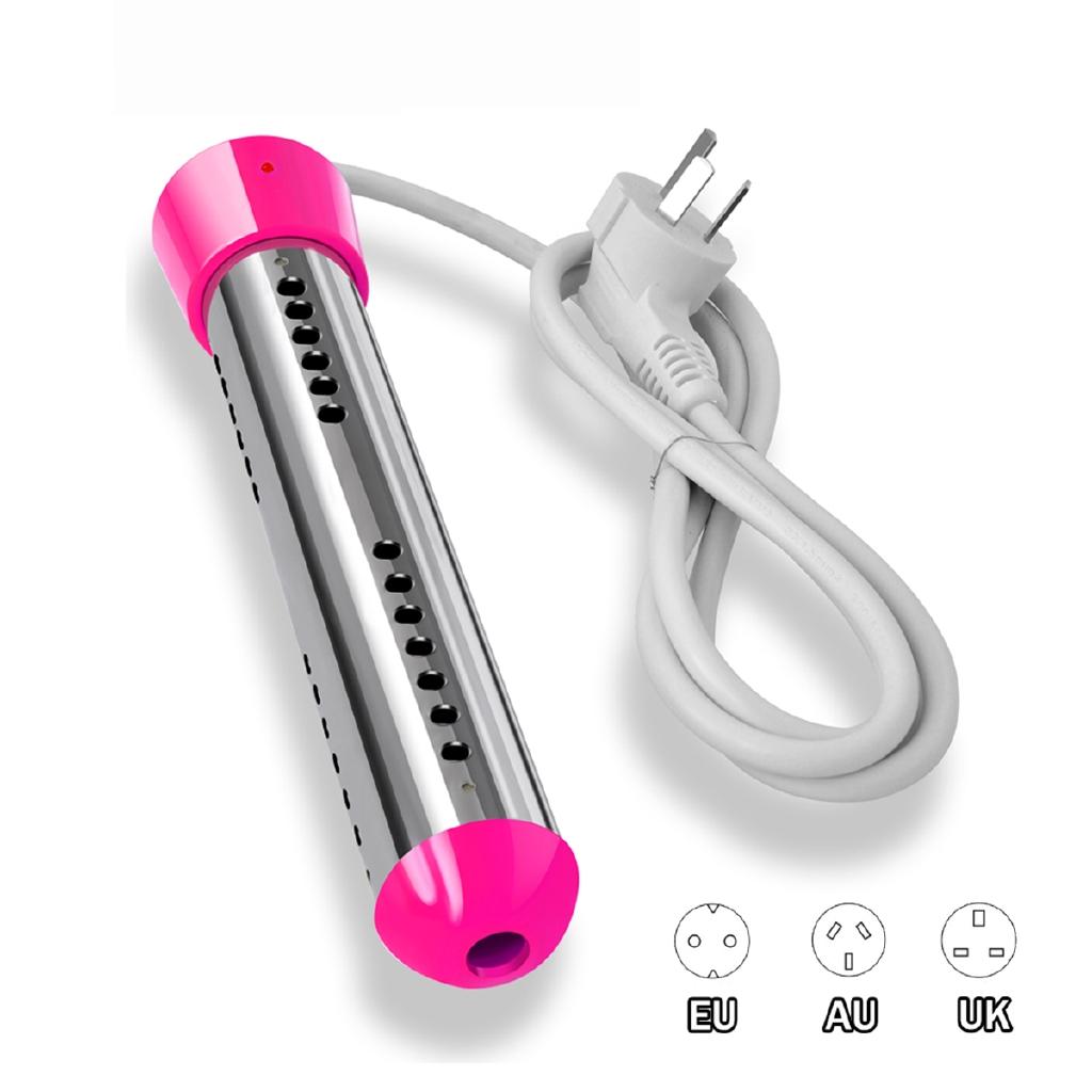 Electric Immersion Element Boiler Automatic Power-off Water Heater Curling Irons Heater Red 220V 2500W 1.5M