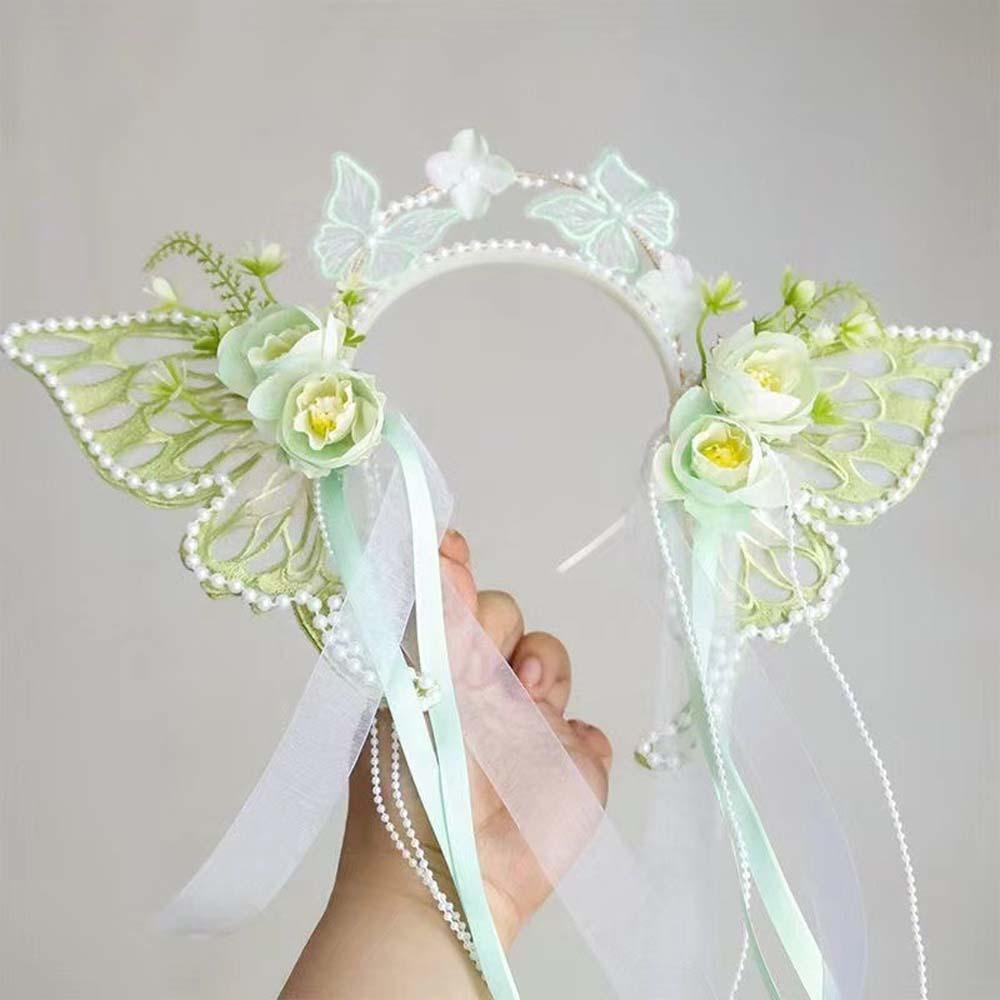 Kawaii Big Butterfly Wing Hairpins Sweet Flower Headband Children's Headdress Party