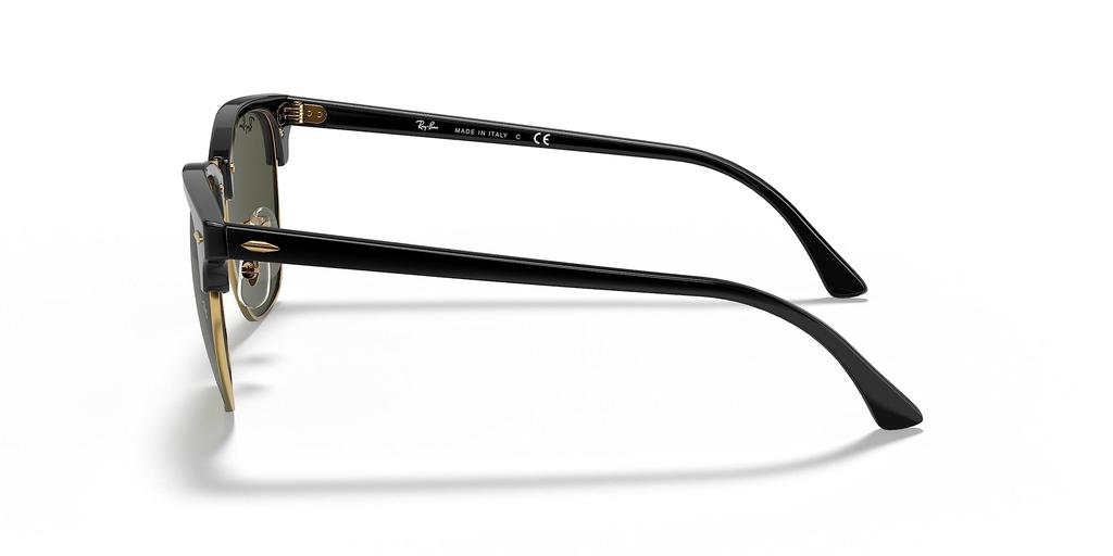 Ray-Ban Солнцезащитные очки Clubmaster Classic RB3016 W0365 51 - Черный эбони и золото / Зеленые линзы G-15