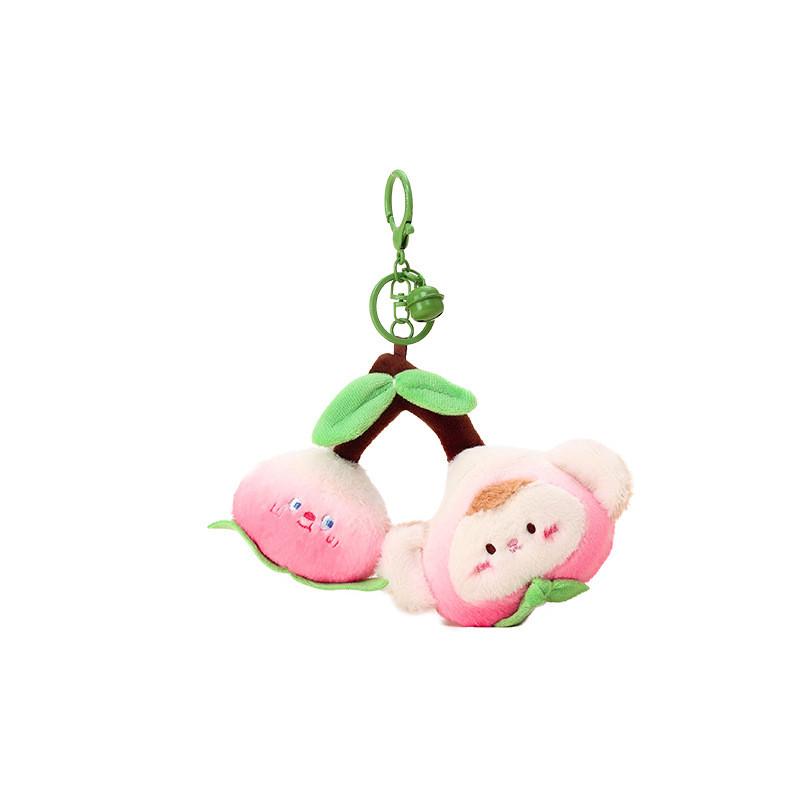 Keychain Peach Whimsical Plush Pendant Adorable Gift For Girls Friends And