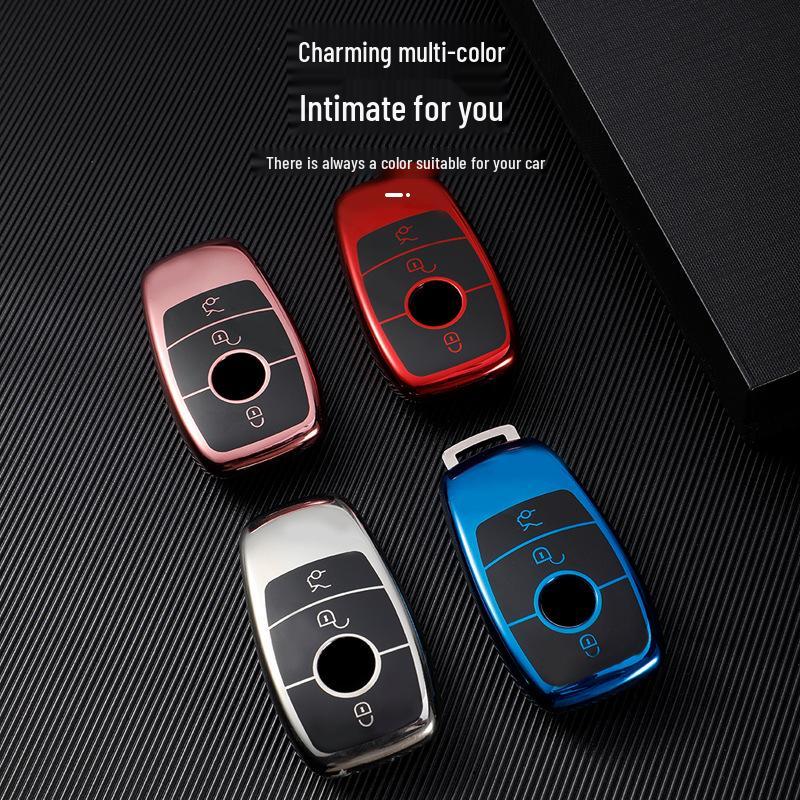 TPU чехол-обложка для ключа Mercedes-Benz E-Class для e300l e200l S320 LS450 - Полная защита, мягкий резиновый чехол для ключа