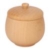 Sour Jujube Wood Condiment Jar Japanese Safe Dustproof Classic Flip Top Spice Jar for KitchenLog