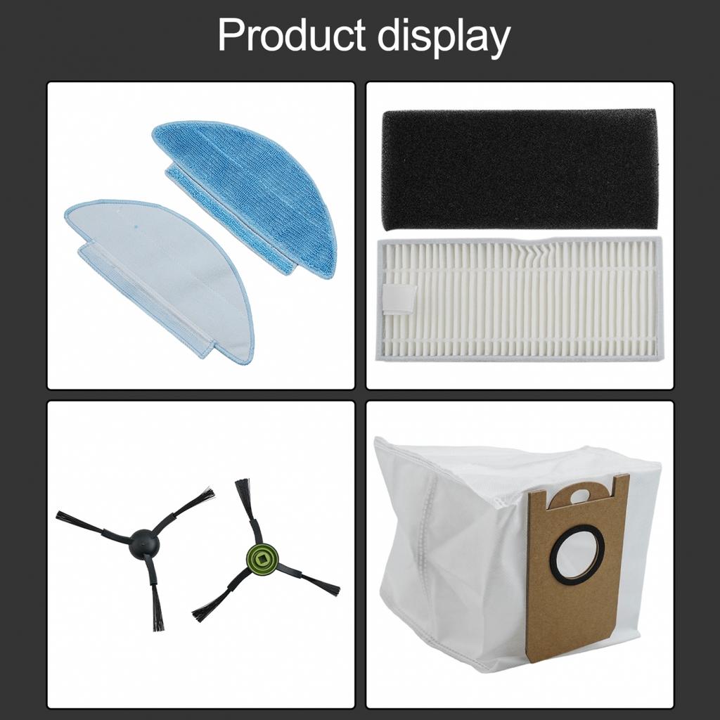 Main Side Brush and Filter Accessory Kit for Aonus i8 Robot Vacuum Mop Cloths