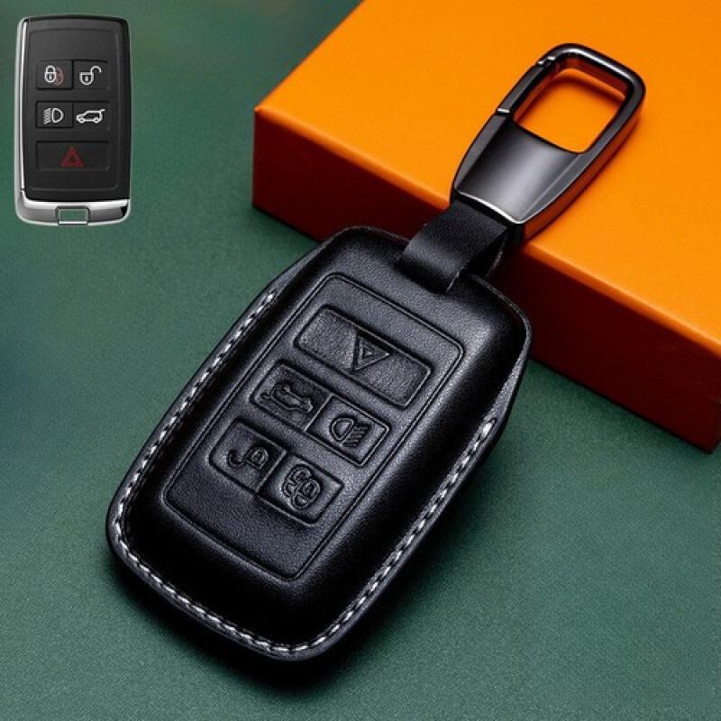 A+ Genuine Leather Car Key Case Cover for Land Rover Range Rover Discovery Velar