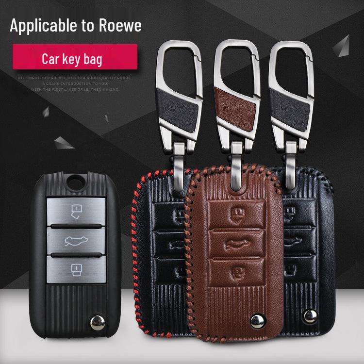 Roewe RX5/i6/eRX5 Smart Key Cover Genuine Leather Keychain