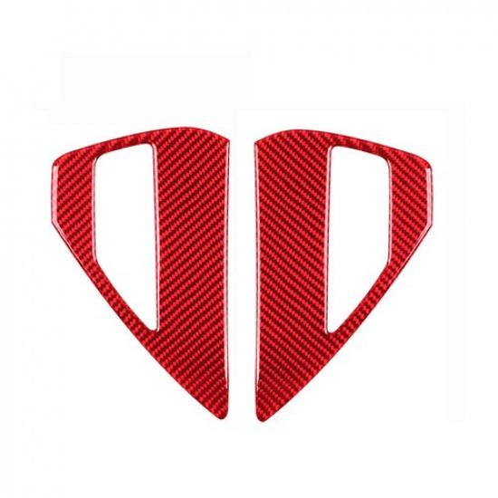 For Tesla Model 3 Y Red Carbon Fiber Side Charging Port Panel Cover Decoration
