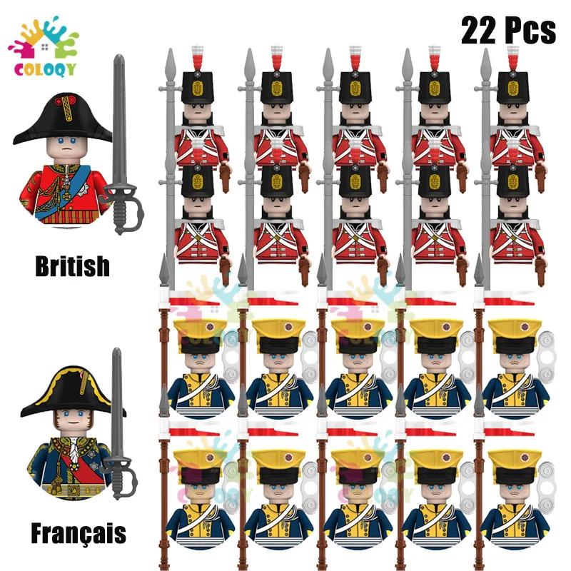 Kids Toys 22Pcs/10Pcs Napoleonic Wars Military Soldier Building Blocks Imperial Navy Figures Toys For Kids Birthday Gifts