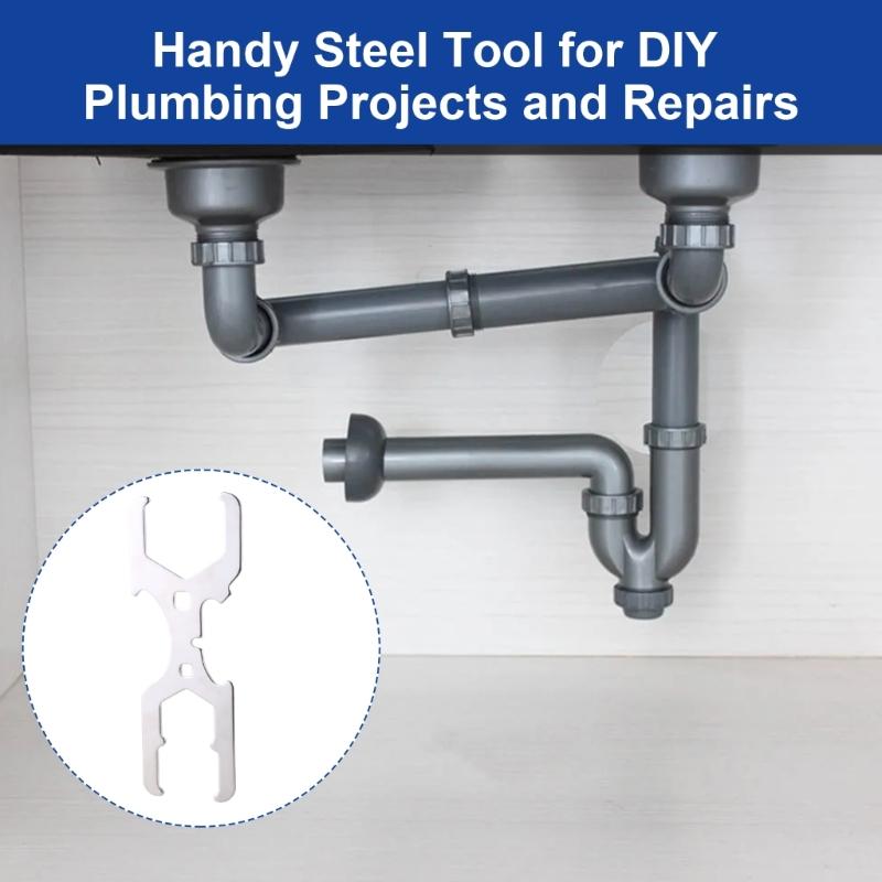 Sink Wrench Plumbing Tool Sink Strainer Wrench for Metal Slip Joint Nuts Lock Nuts Slip Joint Wing Nuts