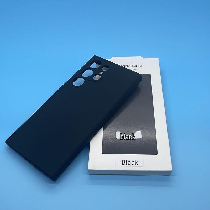 Чехол для телефона Samsung S25Ultra из жидкого силикона с полным покрытием - Защитный чехол S23 с ощущением кожи