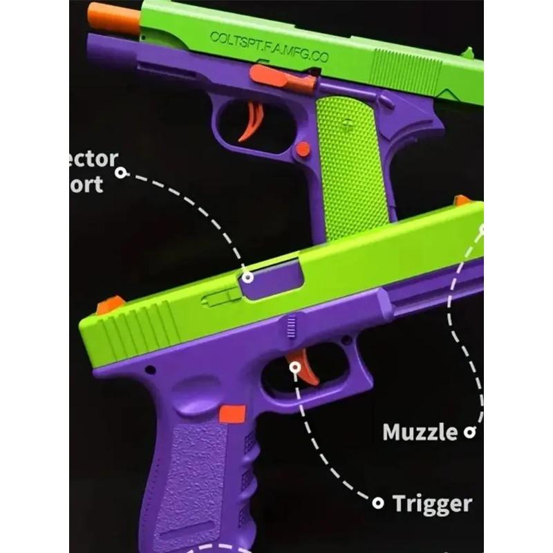 Автоматический игрушечный пистолет Colt с выбрасывателем гильз Glock Pistol Shooting Games для мальчиков и девочек Подарки на день рождения