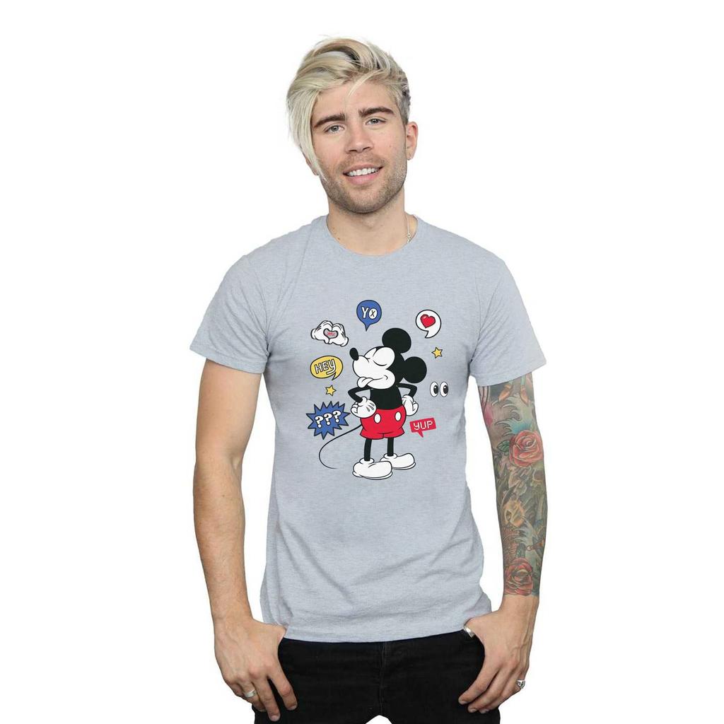 Disney Mens Mickey Mouse Tongue Out T-Shirt