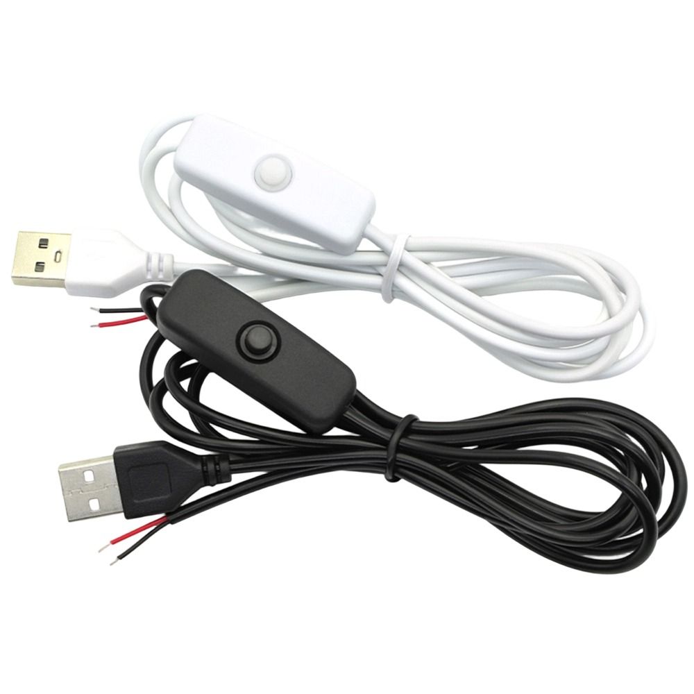 5 шт. USB-удлинитель 1,5 м USB-штекер 2-контактный соединительный кабель для светодиодной ленты DIY