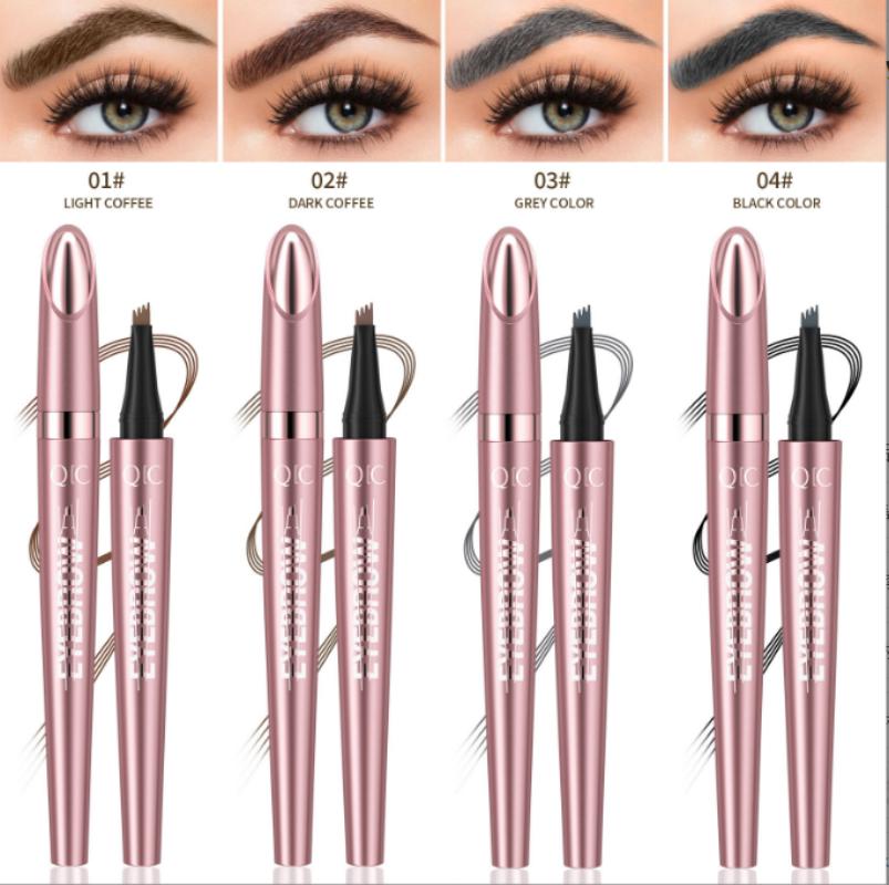 Женская четырехголовая краска для бровей Косметика Натуральная стойкая краска Татуировка бровей Женская Водостойкая краска для бровей