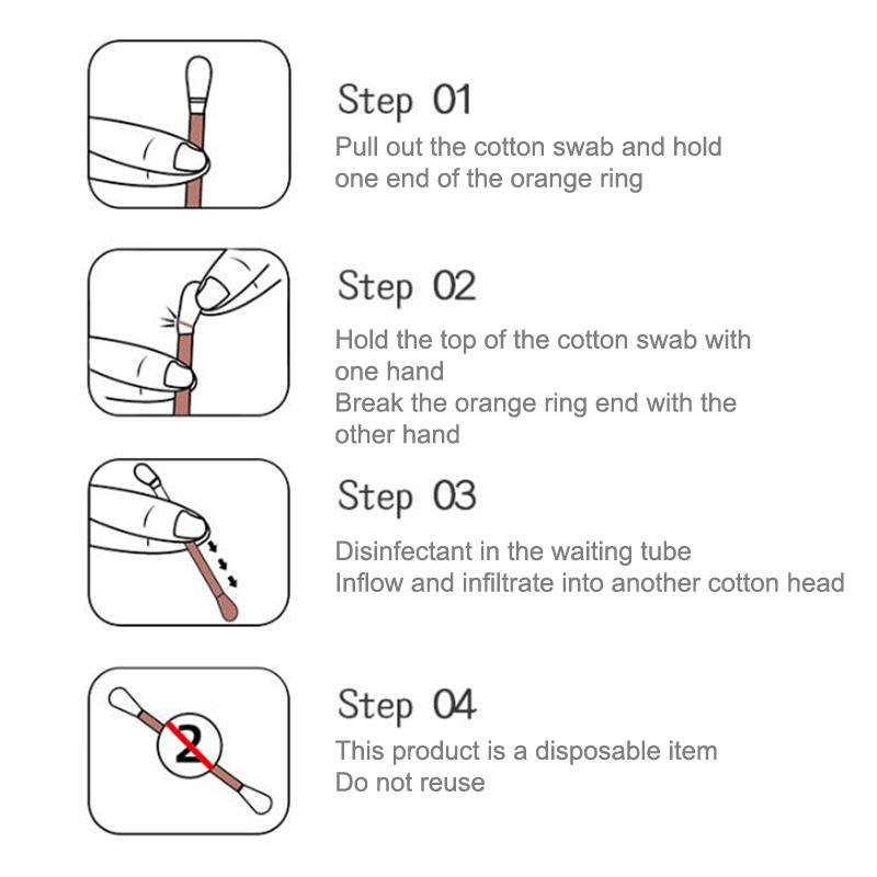 50 Pcs Pet Ear Cleaning Cotton Swabs For Dogs And Cats Essential Oil Ear Washing Liquid Cotton Swabs Anti-Ear Mites And Earwax