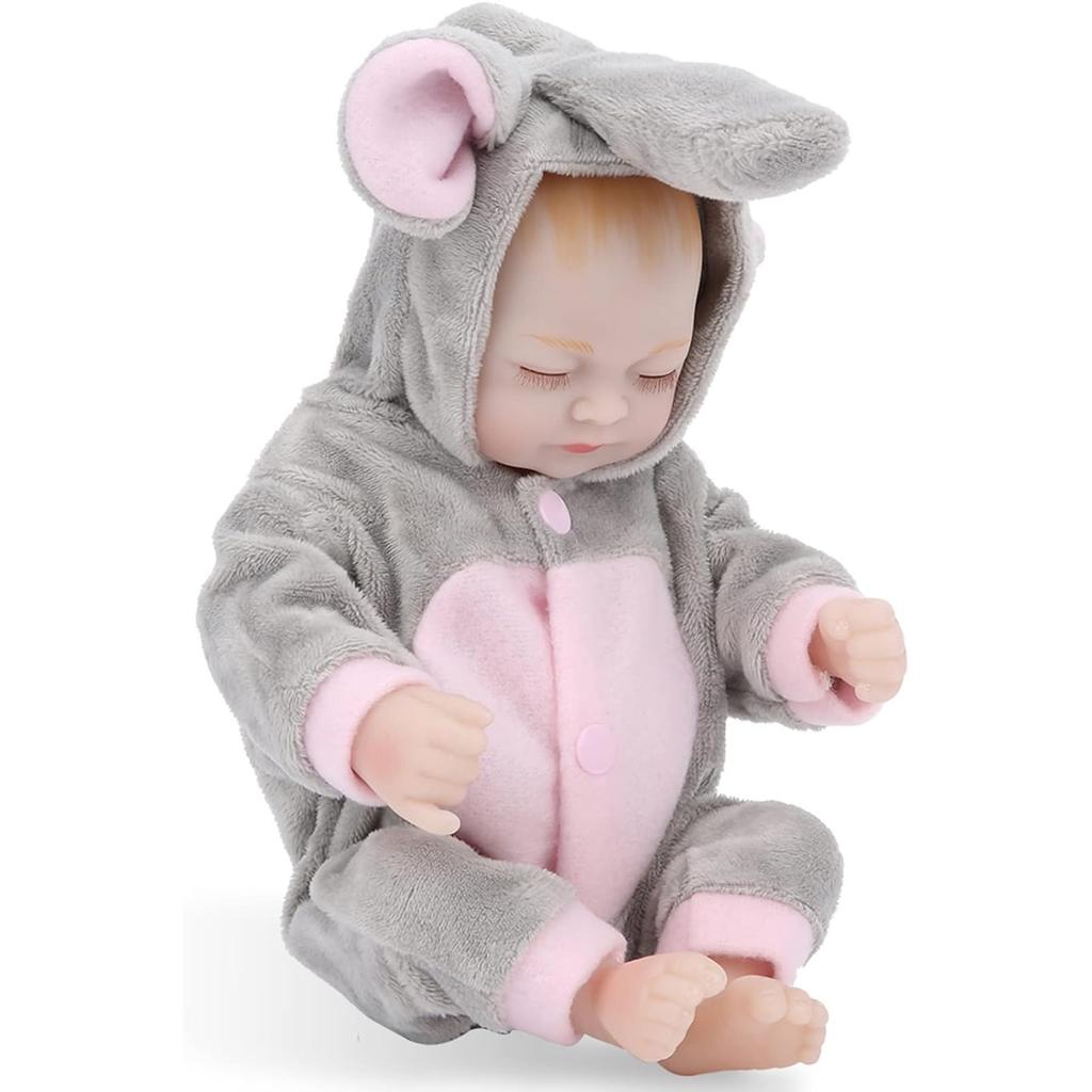 Мини-куклы реборн, мягкие силиконовые реалистичные закрывающие глаза, кукла в подарок для детей и взрослых