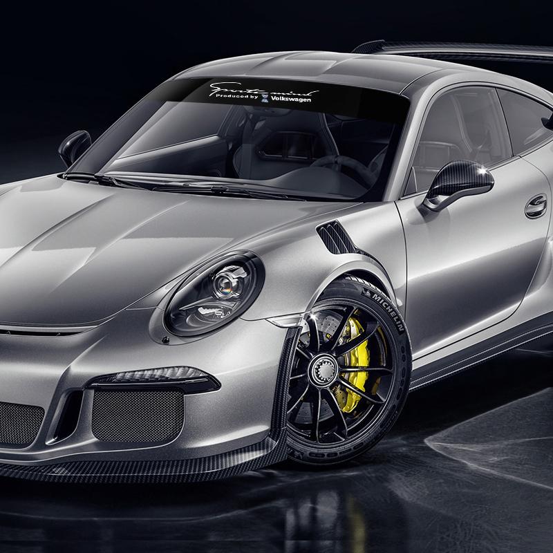 Автомобильные наклейки на лобовое стекло Светоотражающие Виниловая наклейка для тюнинга автомобиля 3D наклейки для Volkswagen Golf-5 6 7 Lavida Polo Tiguan Passat