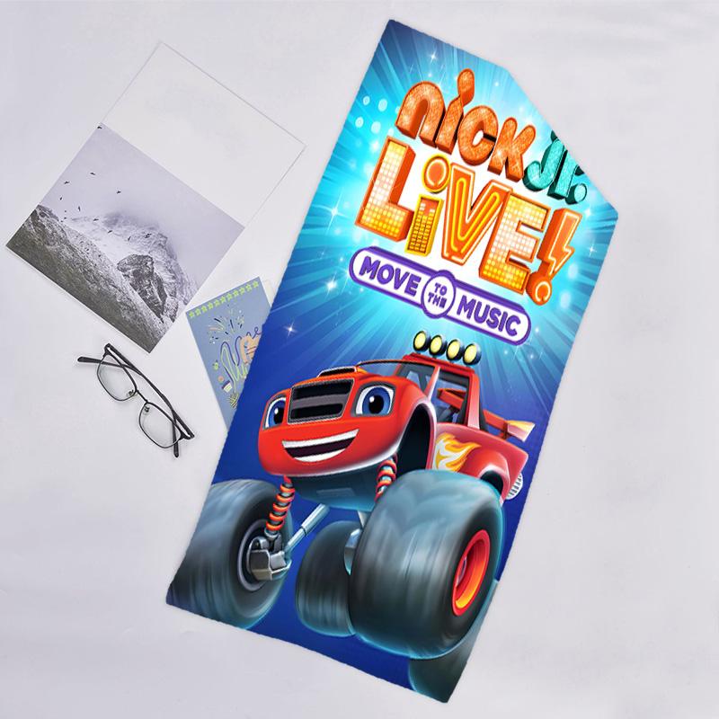 1pc Blaze and the Monster Machines (2) Beach Towel, Beach and Seaside Swimming Pool Equipment, Fashion Pattern, Rectangular, Travel Essentials