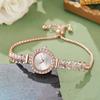 Leaf Design Ladies Quartz Watch Slim Strap Rhinestone Watch Women Quartz Watch  Festival Gift