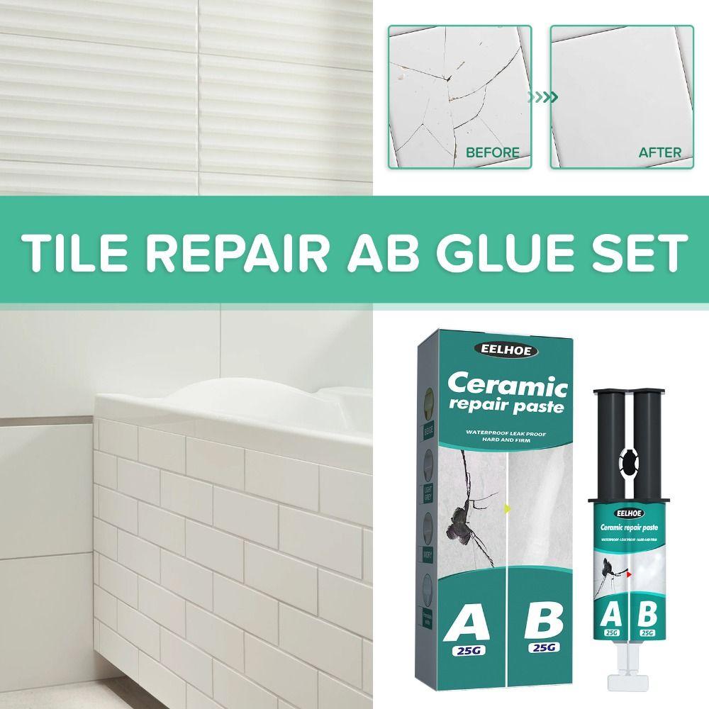 Tools for Repairing Cracks Dents Tile Repair Paste Tile Repair AB Glue Set Ceramic Repair Paste