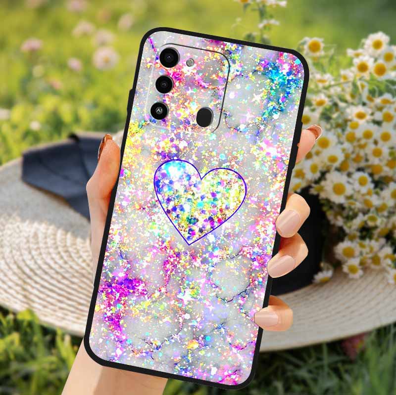 Чехол для Tecno Spark GO 2022 2024 Мультяшный кот Мягкий ТПУ Силиконовый Чехол для Телефона Для Tecno Spark 8C Чехол Защитный Spark8C KG5k KG5j