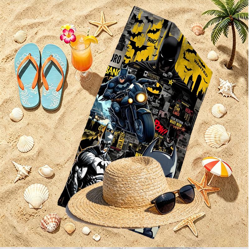 Superheroes Print Beach Towel, Versatile Lightweight Absorbent Beach Towel for Pool Surf Yoga Bathroom, Perfect Birthday Holiday Gift