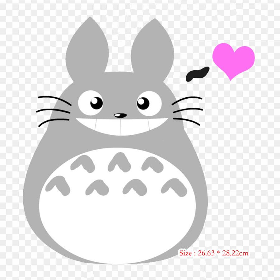 Totoro Tribal Kaonashi Drawing Iron On Patches For Clothing Applique Stickers On Clothes Heat-Sensitive Custom Patch