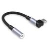 Угловой адаптер USB Type C на 3,5 мм для наушников, кабель-конвертер USB C 3,5 мм для S22 S21 P50