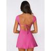 Women's Slim Sexy Short Backless Lace-Up Dresses
