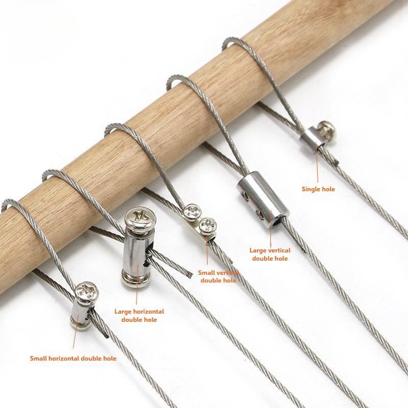 Стальной трос Пряжка Блокирующая втулка Замок Нержавеющая сталь Самоблокирующийся патрон Универсальная пряжка Полная коллекция Фиксированная пряжка