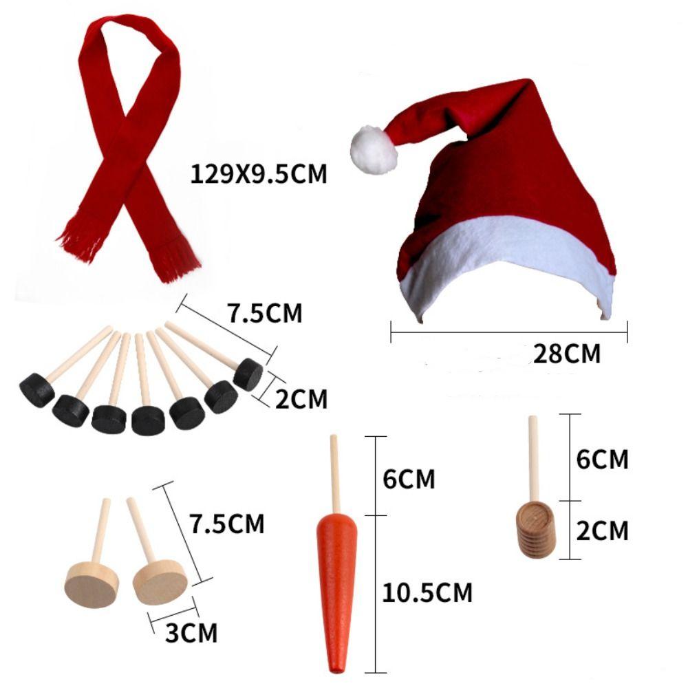Scarf Snowman Dressing Making Kit Carrot Noses Christmas Snowman Kit Winter