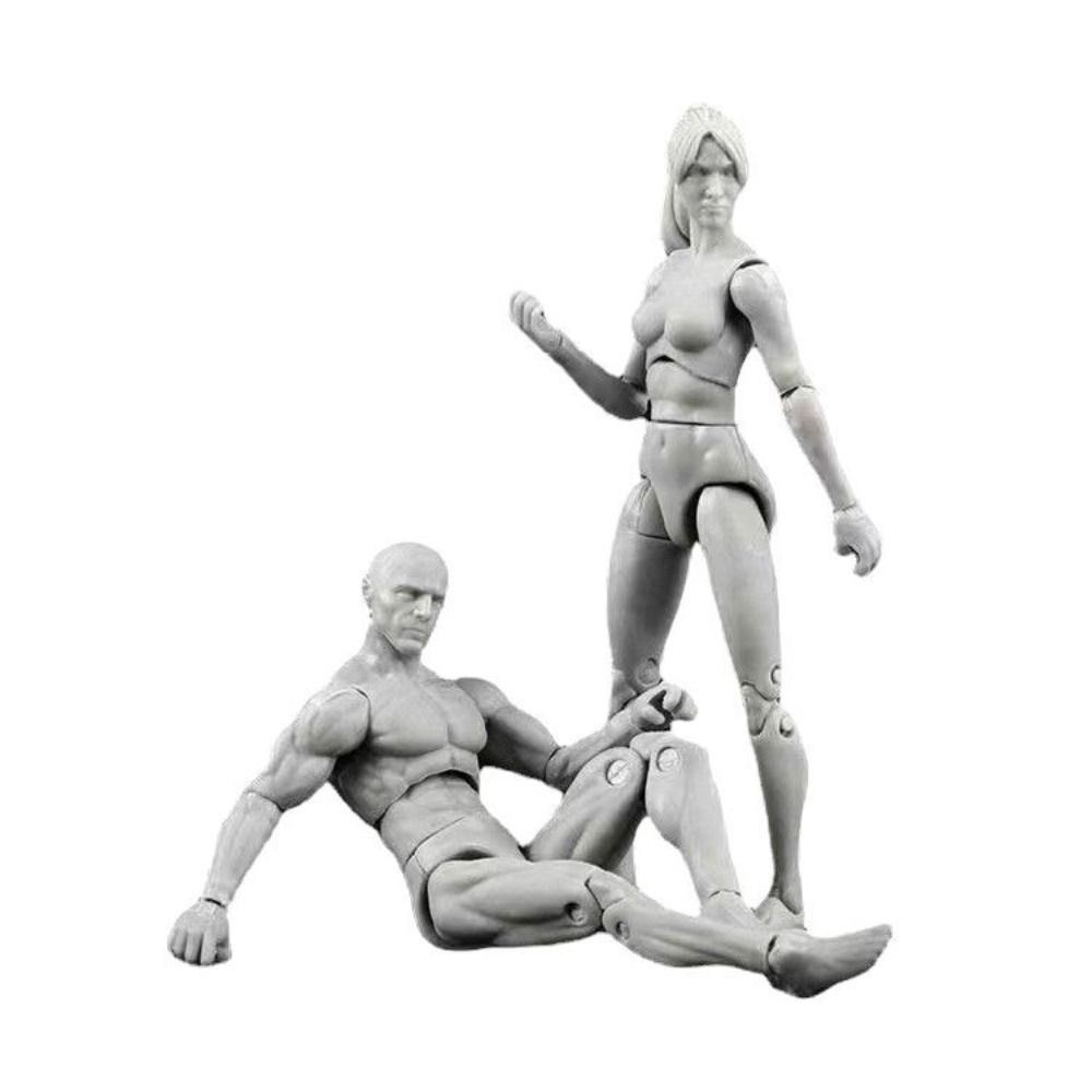 Joints Movable Male Femalew Body Dolls Action Figure 1/18 Scale Model Doll Computer Ornament