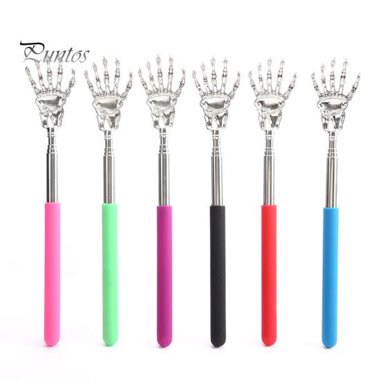 Выдвижной скребок для спины с призраком из нержавеющей стали, портативный телескопический массажер с когтями, забавный подарок для пожилых людей, пап, мужчин, женщин