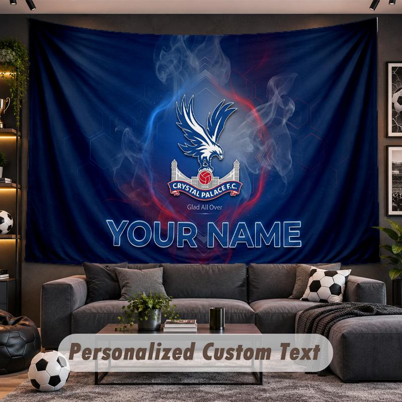 Crystal Palace Personalized Tapestry Support Custom Name, Wall Art Home Decoration