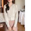 Women's Autumn and Winter Sweet V-neck Lace Knit Cardigan Sweater