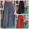 Женские летние свободные повседневные широкие брюки с эластичной резинкой на талии
