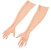 1 Pair Silicone Women Prosthesis Nail Hand Gloves Soft Full Arm Lifelike Skin Nail Hand Gloves for