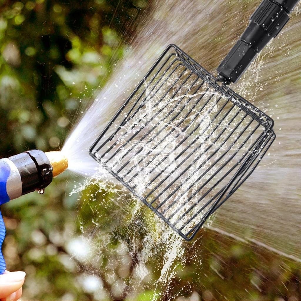 3 In 1 Stretchable Chicken Poop Scooper Chicken Coop Accessories Sifting Shovel for Chicken Coop Chicken Litter Scoop Supplies Separating Poo and