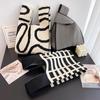 FASHION Women'S Knot Wrist Bag Handmade Knitted Bag Portable Mini Striped Tote Bucket Phone Bags Large Capacity Autumn Winter Handbags