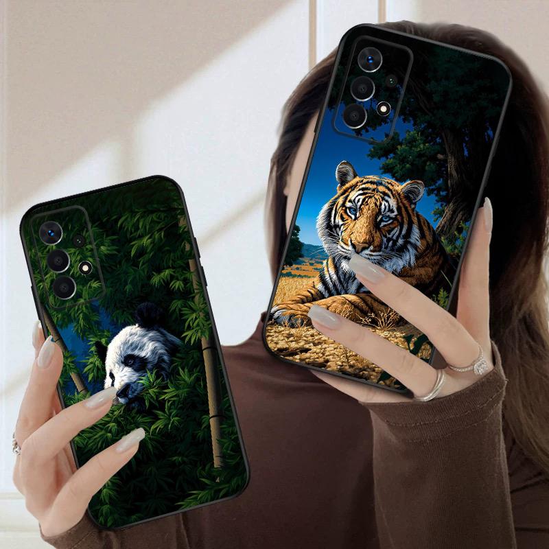 Милый тигр и птица Для Samsung A03 Core A04 05 06 12 14 15 16 22 23 Galaxy 25 26 4G 34 35 52 53 56 71 73 90 5G мягкий чехол для телефона