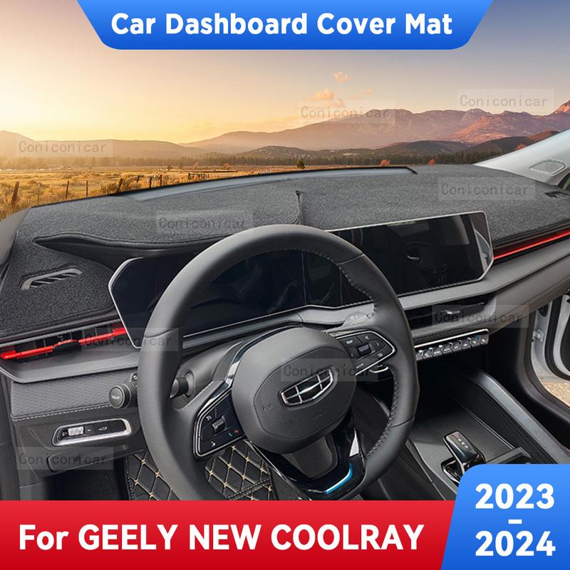 Для GEELY NEW COOLRAY 2024 Автомобильная Панель Приборов Защита от Солнечных Засветов Платформа Приборов Настольные Коврики Ковры Анти-УФ Аксессуары