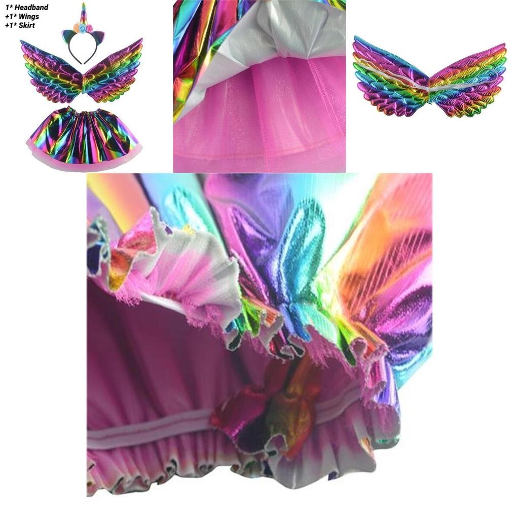 Комплект костюма Малыша Единорога Фортуны Радужный Золотой Серебряный Детская Вечеринка Сценическая Одежда