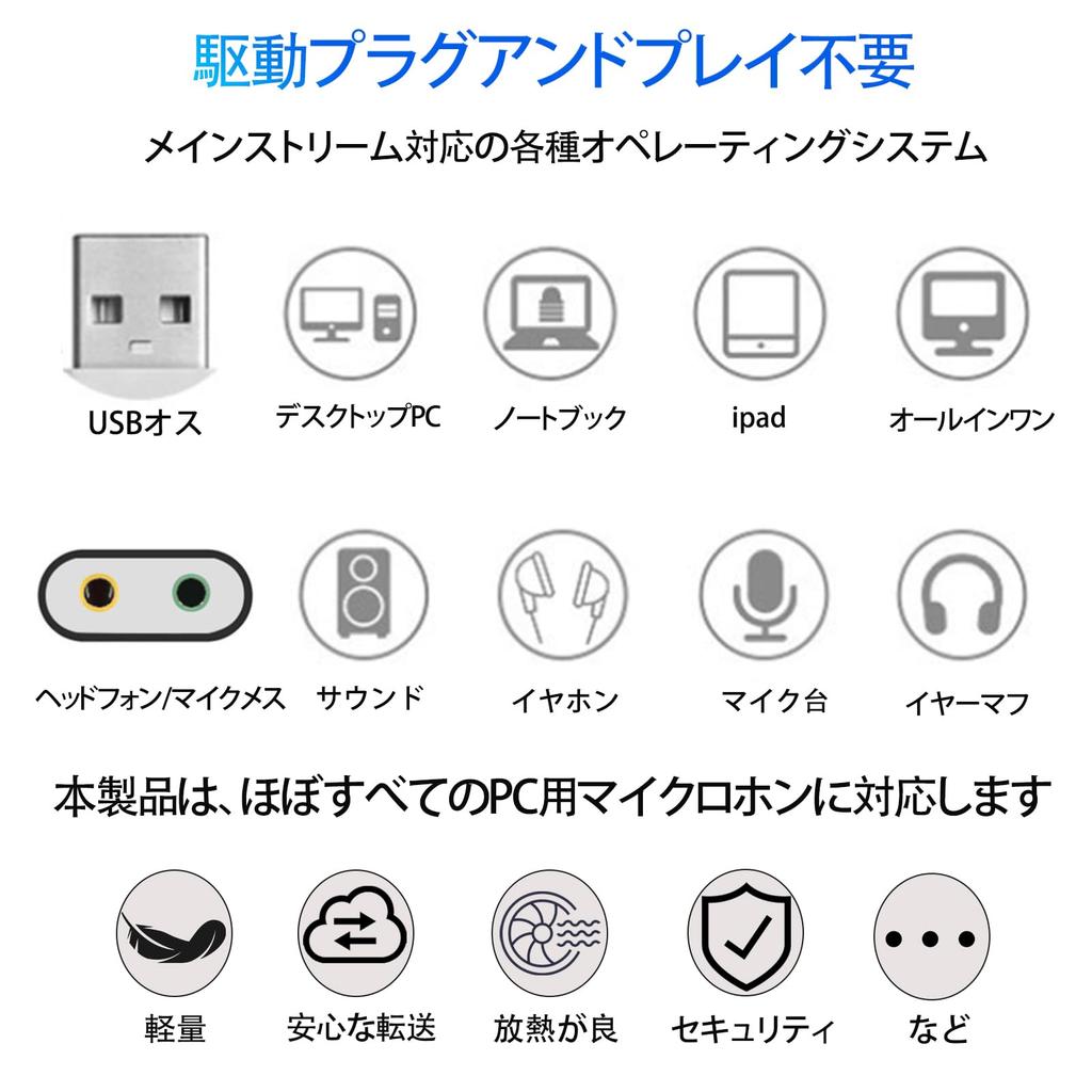 USB-адаптер для преобразования аудиосигнала Внешняя звуковая карта USB Адаптер-переходник для наушников Мини-разъем Аудиоинтерфейс Вход для наушников Совместимость с