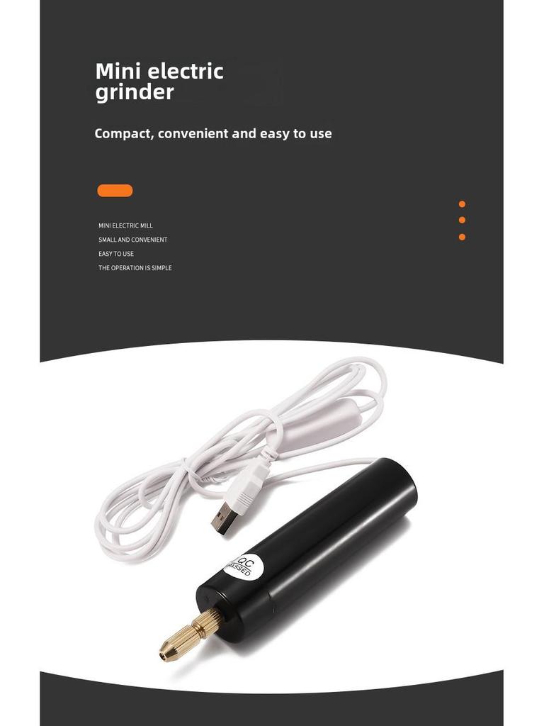 5 В черная USB мини ручная электрическая дрель для перфорации акрила и жемчуга