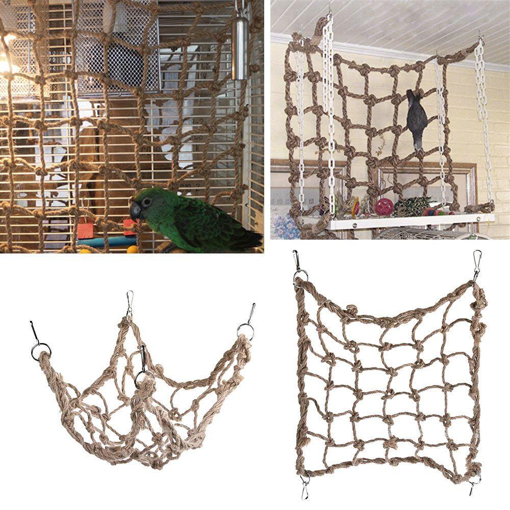 Birds Supplies Parrot Swing Climbing Rope Net Hammock Hanging Rope Ladder