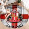Sunderland Association Football Club Round Area Rug,Carpet Rug for Living Room Bedroom Sofa Playroom Decor,Non-slip Floor Mat